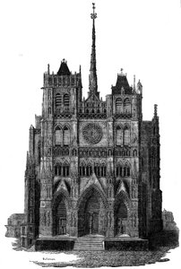 Die Kathedrale von Amiens im 19. Jahrhundert. von Unknown artist