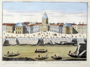 Das College der vier Nationen - Gravur von Unknown artist