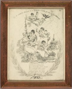 Der Komet verwandelt sich in eine Valentinskarte für den 14. Februar (Valentine) von Unknown artist