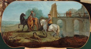 Die Dressur der Pferde, zwischen 1701 und 1800 von Unknown artist