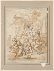 Die Heilige Familie mit dem heiligen Johannes von Unknown artist