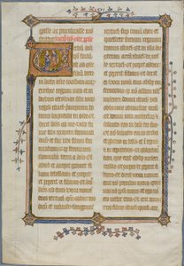 Die Hochzeit von Hosea und Gomer in einem historierten Initial "V" aus einer Bibel