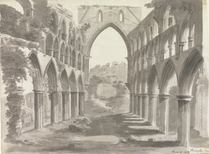 Das Kirchenschiff der Rievaulx Abbey, Yorkshire