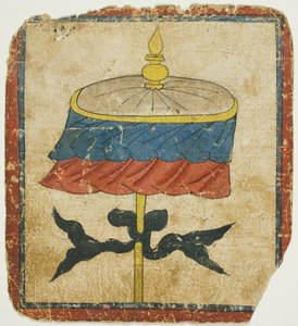 Der Sonnenschirm (chatra), aus einem Satz von Initiationskarten (Tsakali)