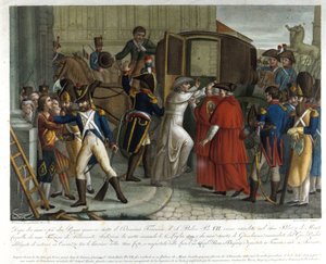 Die Verhaftung von Pius VII. (1742 - 1823) in Savona im Jahr 1809. von Unknown artist