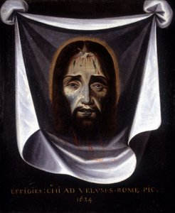 Das Abbild Christi gemalt von der Leinwand, die in der Kirche St. Sylvestre in Rom aufbewahrt wird von Unknown artist