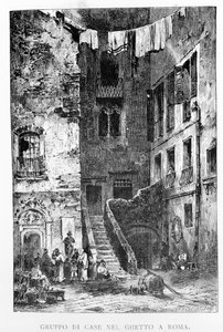 Das Ghetto von Rom im 19. Jahrhundert. von Unknown artist