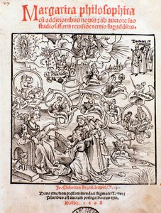 Die freien Künste: Trivium (Grammatik, Logik und Rhetorik) und Quadrivium (Arithmetik, Geometrie, Musik und Astronomie) von Unknown artist