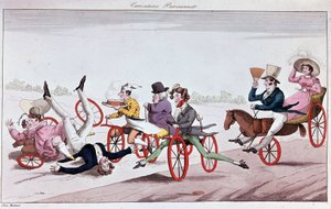 Die Freuden und Unannehmlichkeiten von Velocipeden und oriferischen Pferden