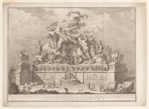 Die Darstellung des Ätna mit der Schmiede des Vulkan von Unknown artist