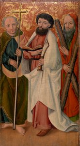 Drei Apostel mit Zepter, Krummsäbel und Kreuz von Unknown artist