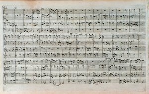 Titelseite der Partitur von Die Kunst der Fuge, die letzte und unvollständige Fuge, von Johann Sebastian Bach von Unknown artist