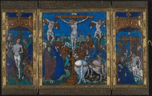 Triptychon mit der Kreuzigung, der Geißelung und der Grablegung von Unknown artist