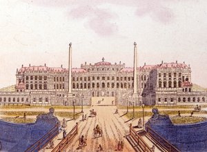 Ansicht von Schloss Schönbrunn, ehemalige Residenz der österreichischen Kaiserfamilie, Wien, Österreich, Gravur von 1820 von Unknown artist