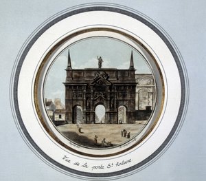 Ansicht der St. Antoine-Tür - Gravur von Unknown artist