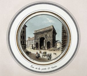 Ansicht der St. Martin-Tür - Gravur von Unknown artist