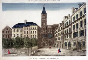 Ansicht des Straßburger Münsters im 18. Jahrhundert. von Unknown artist