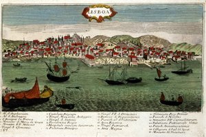 Ansicht der Stadt Lissabon in Portugal Ende des 18. Jahrhunderts von Unknown artist