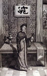 Frau des chinesischen Adels. „De China Monumenta“ von Athanasius Kircher (1601 - 1680), Jesuit, Orientalist und deutscher Gelehrter, Amsterdam 1667 von Unknown artist