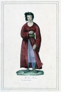 Frau von der Insel der Freunde - in „Album des voyages“ von Unknown artist