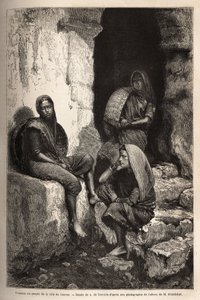 Frauen des Volkes der Concau-Küste (oder Konkan, Nordküste Indiens). Gravur zur Illustration der Reise in die südlichen Provinzen Indiens, von Alfred Grandidier, 1862-1864, veröffentlicht in „Le tour du monde“, 1869, herausgegeben von Edouard Charton von Unknown artist