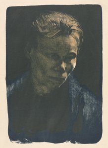Arbeiterin mit blauem Schal von Unknown artist