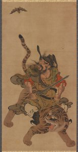 Zhong Kui (Shoki) auf einem Tiger