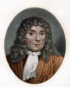 Porträt von Antonie Van Leeuwenhoek, niederländischer Naturforscher (1632-1723). 18. Jahrhundert Gravur von Unknown artist