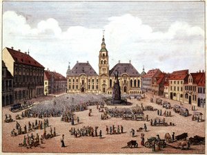 Der öffentliche Platz der Stadt Mannheim (Deutschland) von Unknown artist