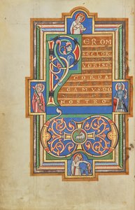 Dekorierte Textseite mit einem VD-Monogramm von Unknown artist/maker