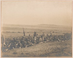 12. sudanesisches Bataillon erwartet den Angriff der Derwische, Omdurman, 2. September 1898 von Unknown