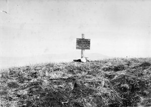 Tafel errichtet von den Royal Scots Fusiliers zur Markierung des Ortes, an dem der Prinz Imperial fiel, 1879