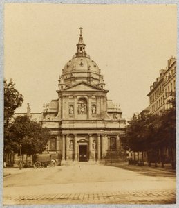 Fassade der Sorbonne-Kapelle, Paris, ca. 1875-1925 (s/w Foto)