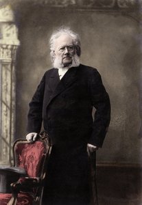 HENRIK IBSEN (1828-1906) norwegischer Dichter und Dramatiker - Porträt von Henrik (Henri) Johan Ibsen (1828-1906), norwegischer Dramatiker von Unknown photographer