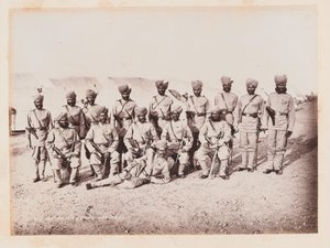 Indische Offiziere der 28. Bombay Native Infantry, ca. 1884