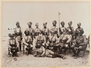 Indische Offiziere der 9. Bengalischen Kavallerie, 1885 von Unknown