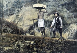 Kentzer: Goldsucher und sein Träger - Fotografie, Ende des 19. Jahrhunderts