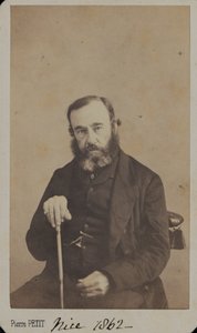Generalleutnant Sir James Outram in Zivilkleidung, Nizza, 1862