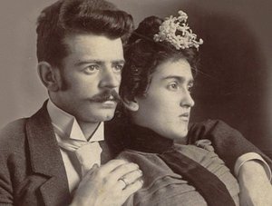 Matilde Calderón und Guillermo Kahlo, Frida Kahlos Eltern (Foto) von Unknown photographer