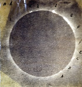 Fotografie der totalen Sonnenfinsternis vom 18. Juli 1860 und Untersuchung der resultierenden Lichtprotuberanzen von Unknown photographer