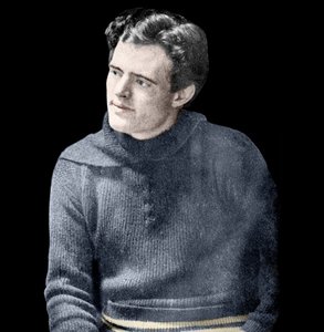 Porträt von Jack London (1876-1916), amerikanischer Schriftsteller.