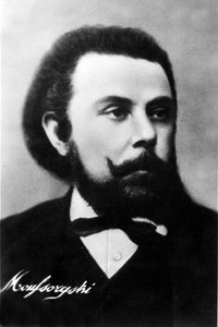 Porträt von Modest Petrowitsch Mussorgski (1839 - 1881), russischer Komponist von Unknown photographer