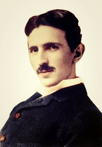 Porträt von Nikola Tesla (1856-1943) - Kroatisch-serbischer Ingenieur, Physiker und Erfinder
