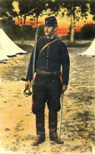 Porträt eines Kanoniers im Einsatz während des Ersten Weltkriegs (1914-1918).