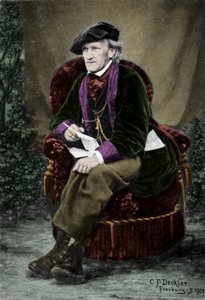 Porträt des Komponisten Richard Wagner (1813-1883) in der Villa Tribschen in Luzern, Schweiz