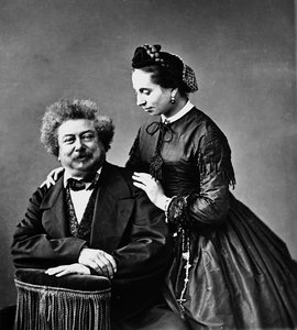 Porträt des Schriftstellers Alexandre Dumas mit seiner Tochter