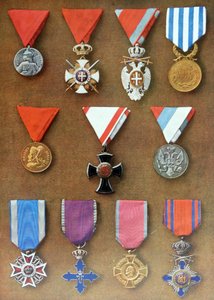 Serbische und rumänische Militärmedaillen