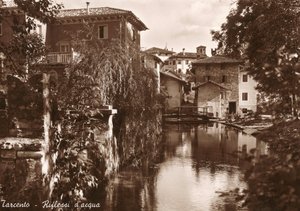 Tarcento, Reflexionen im Wasser, Postkarte von Unknown photographer