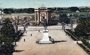 Ansicht der Promenade du Peyrou in Montpellier, Herault