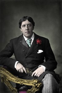 Porträt des Schriftstellers Oscar Wilde. Fotografie des 19. Jahrhunderts